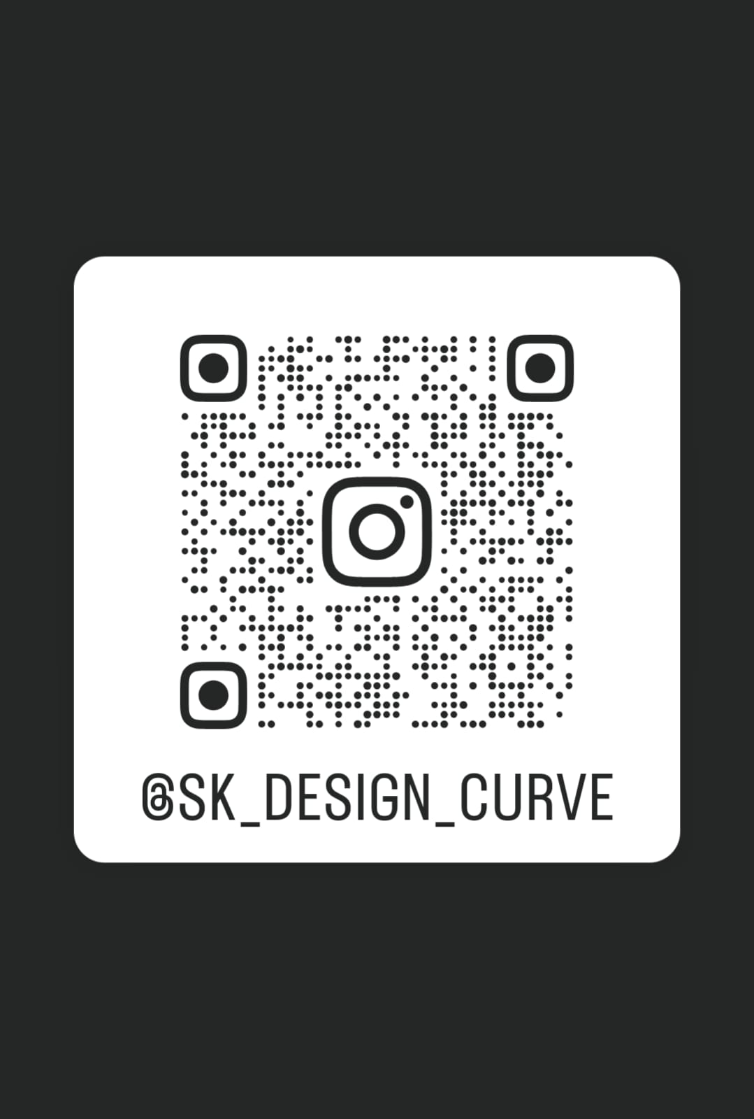 SK Design Curve Instagram QR Scanner Code